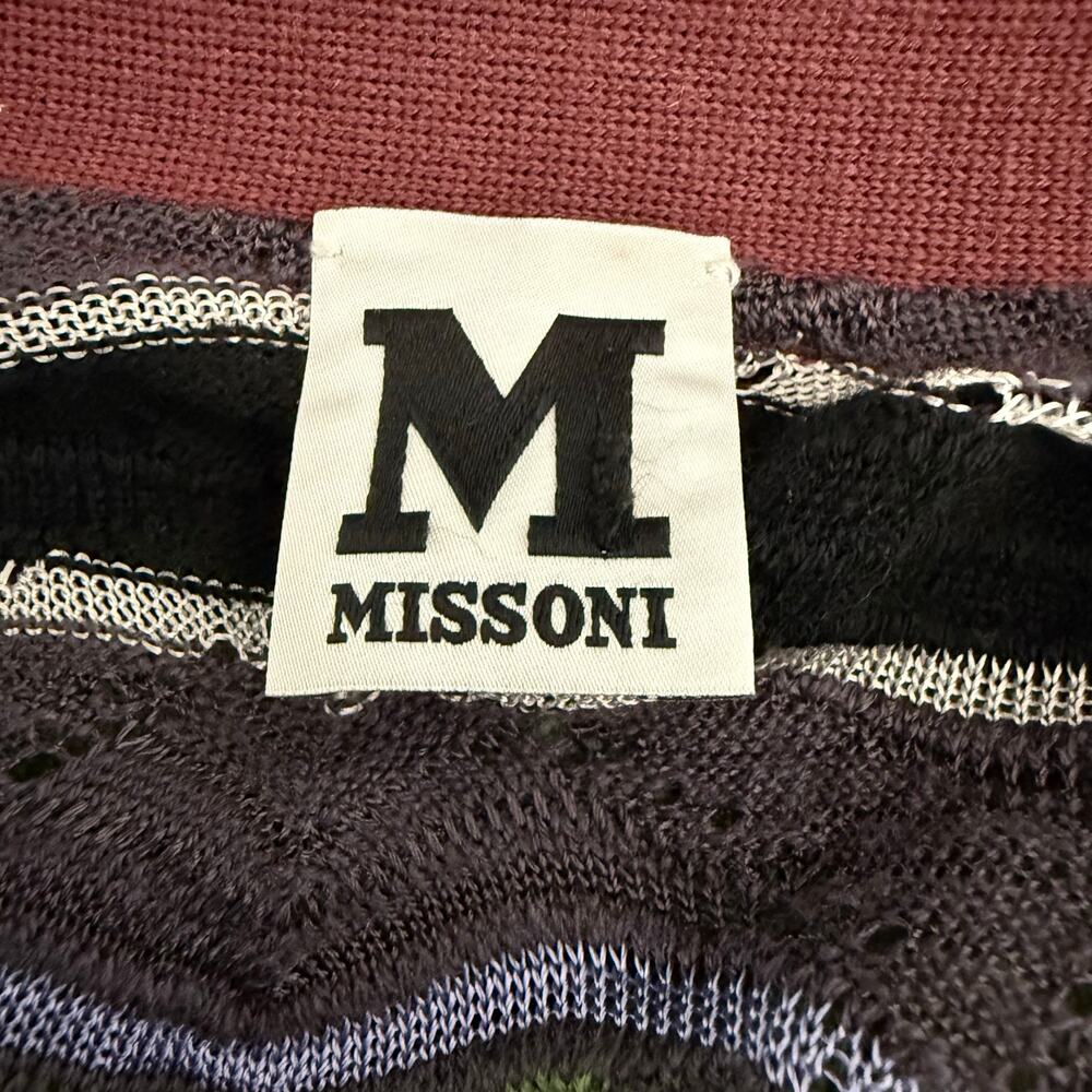 Missoni Chevron Knit Cardigan Sweater Women’s US 4 Multicolor Boho Designer - Picture 4 of 7